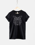 Geometric Owl Head TShirt Geometric Bird Of Prey Print Tshirt Wild Animal Gift Print Graphic Tee – Easygoing Wear · Must-Have Style