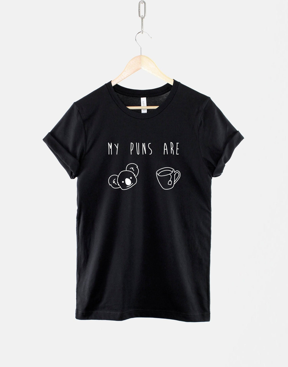 Koala TShirt Koala Shirt My Puns are Quality TShirt Funny My Puns Are Koala Tea Slogan Shirt Graphic Tee – Aesthetic Look · Great Gift For Fans