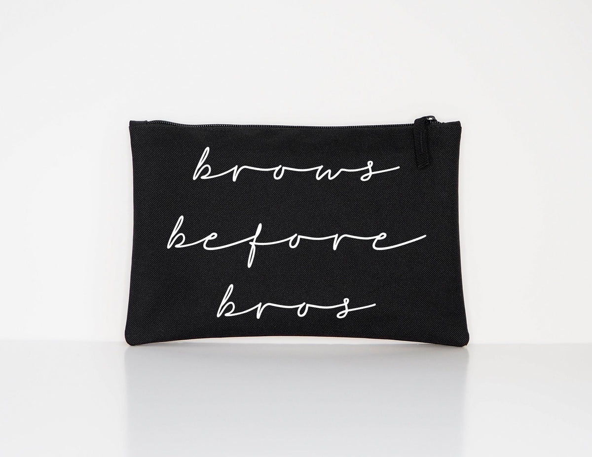 Brows Before Bros Make Up Bag Makeup Cosmetic Accessory Pouch Tote Bag – Fan Favorite · Top Pick For Any Outfit