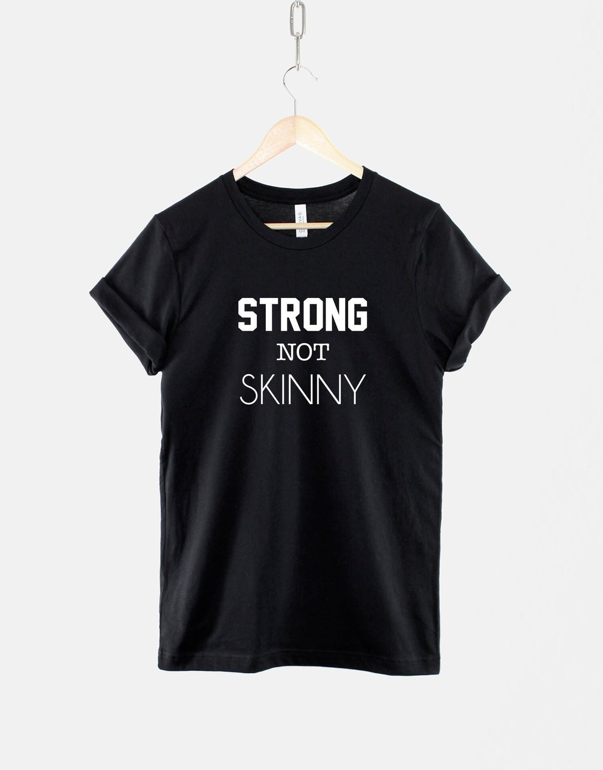 Strong NOT Skinny Tshirt Womens Gym Fitness TShirt Graphic Tee – Bold Style · Must-Have Style