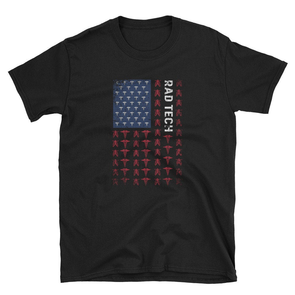 Radiology American Flag XRay Radiologist Rad Tech Gift ShortSleeve TShirt Graphic Tee – Soft Feel · Perfect For Daily Wear