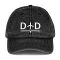 Pilot Dad Airplane Fathers Day Vintage Cotton Twill Cap Graphic Tee – Bold Style · High-Quality Print