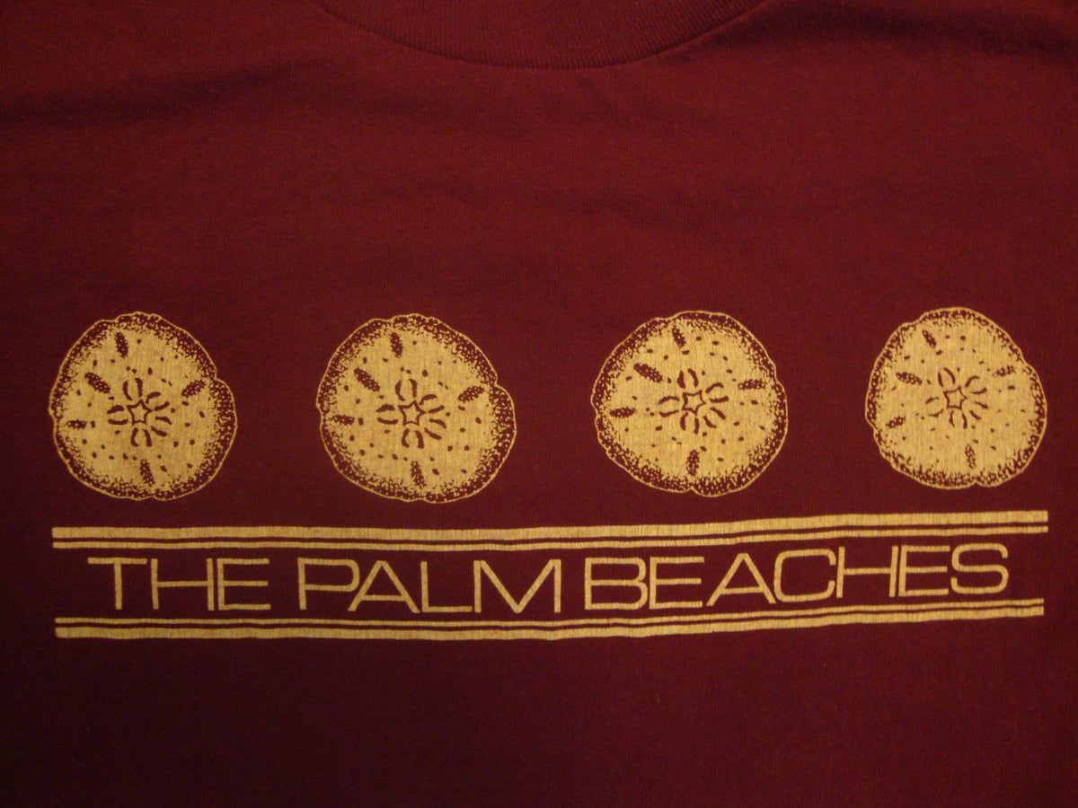 Vintage 8039s The Palm Beaches Souvenir Maroon T Shirt Size L Graphic Tee – Soft Feel · High-Quality Print