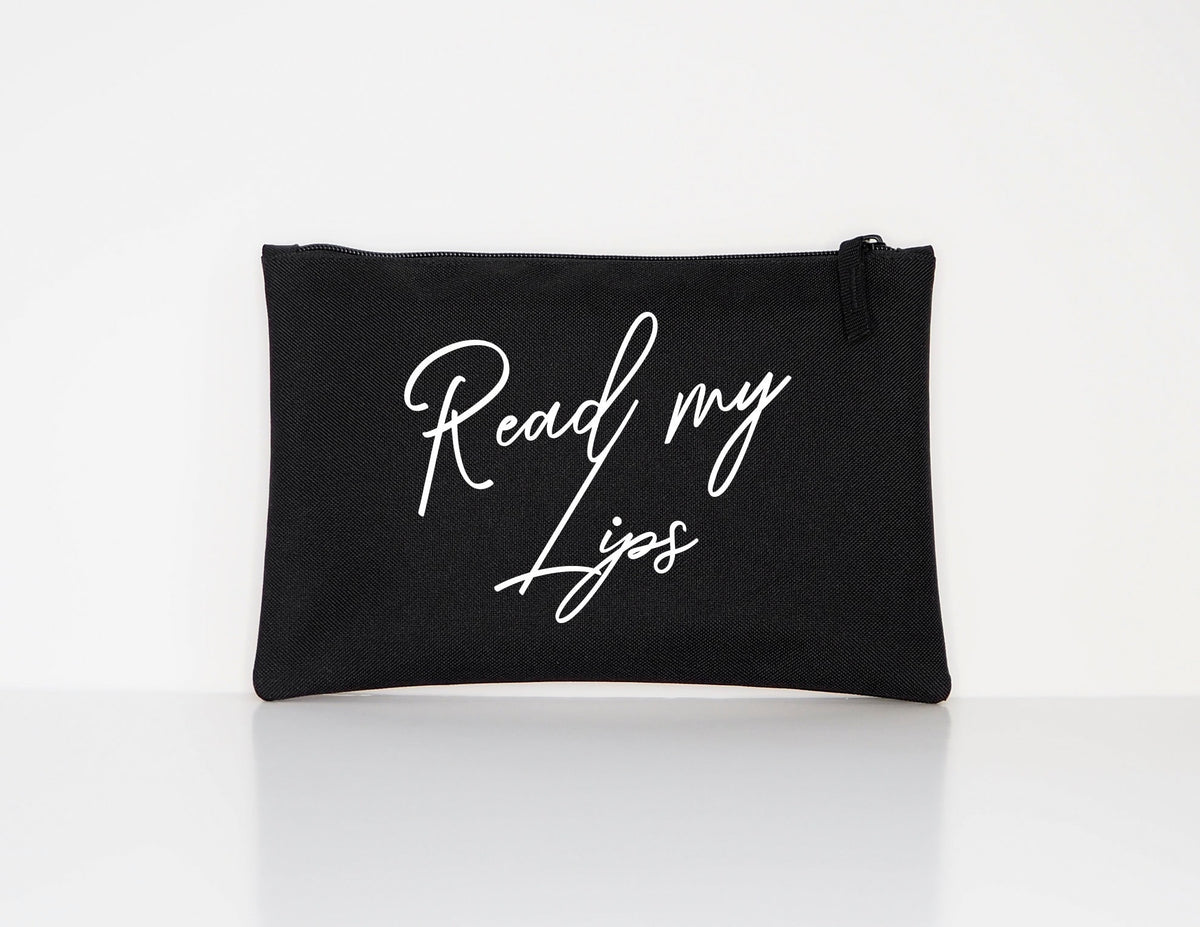 Read My Lips Makeup Cosmetic Accessory Pouch Graphic Tee – Soft Feel · Perfect For Daily Wear