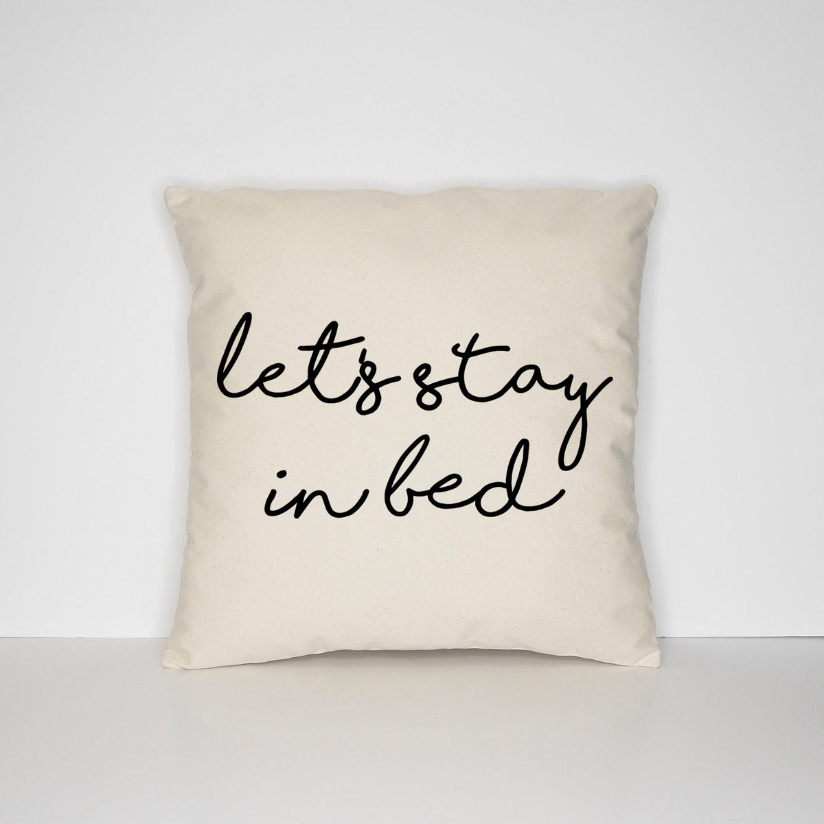 Let39s Stay In Bed Pillow Case Best Friends Housewarming Gift Lazy Binge Watching Boxsets Television Cushion Cover Graphic Tee – Feel-Good Design · Perfect For Daily Wear