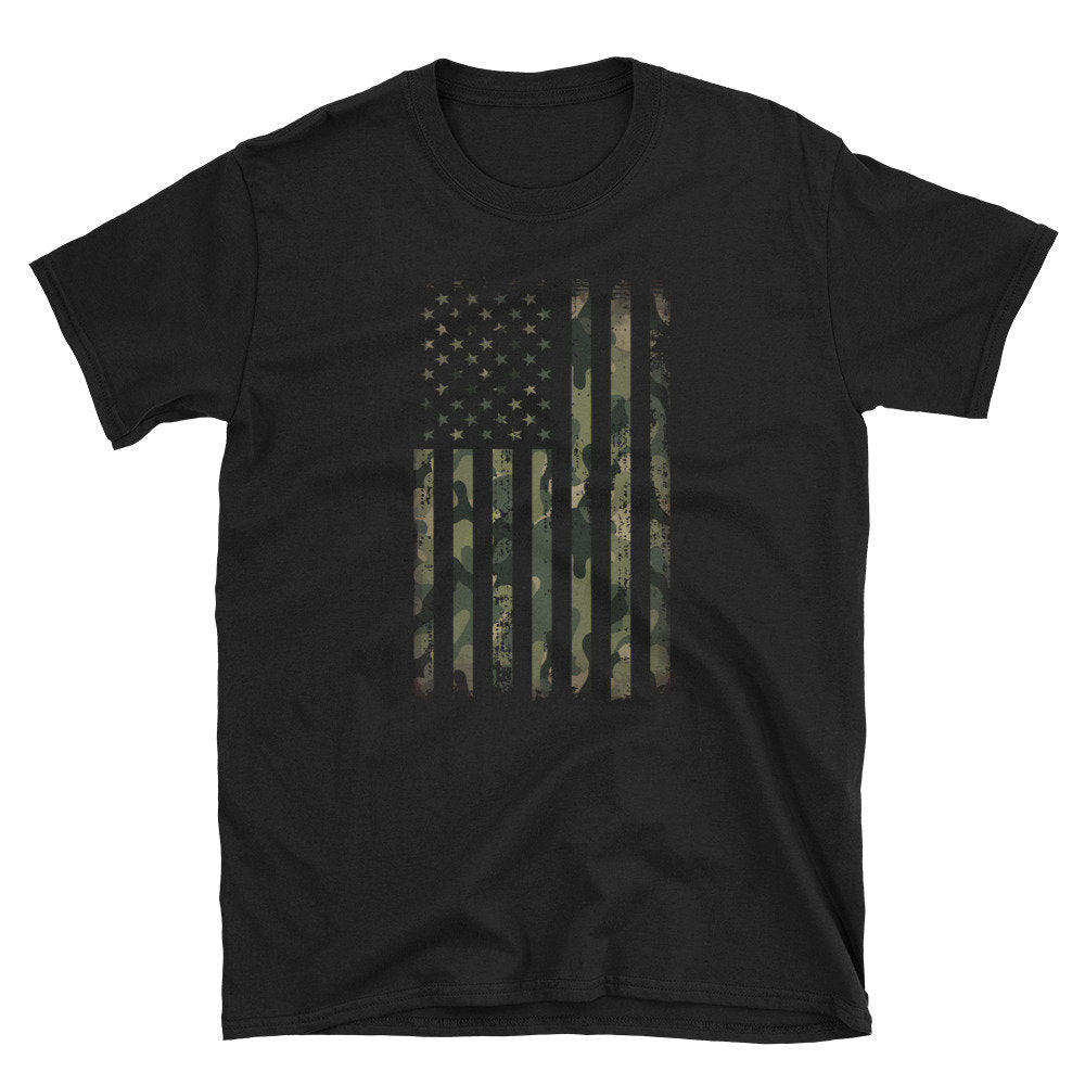 Camouflage American Flag Gift Fourth July ShortSleeve TShirt USA Flag Hoodie Hunter Hoodie – Aesthetic Look · High-Quality Print