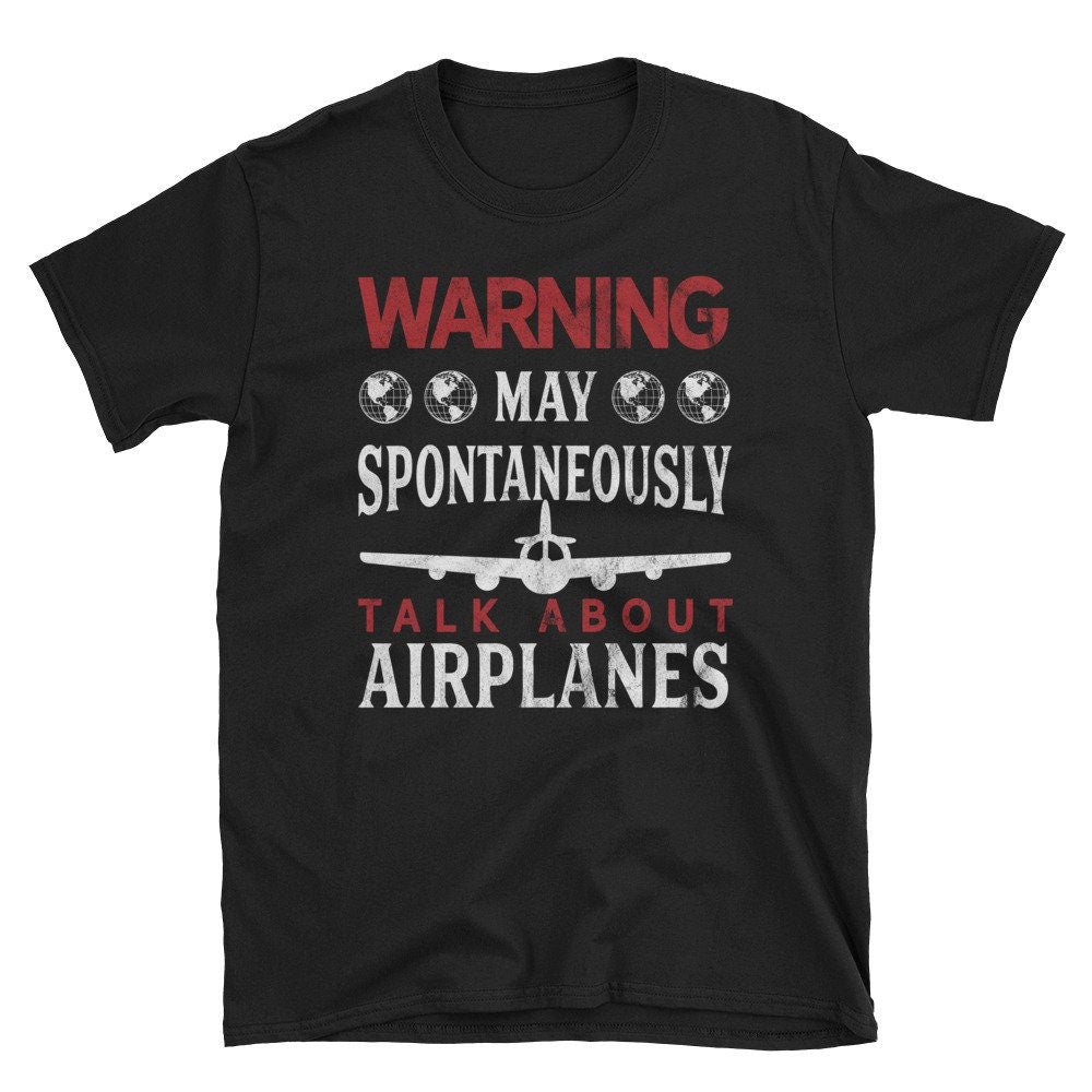 Funny Airplane Pilot Gift ShortSleeve TShirt Graphic Tee – Aesthetic Look · Perfect For Daily Wear