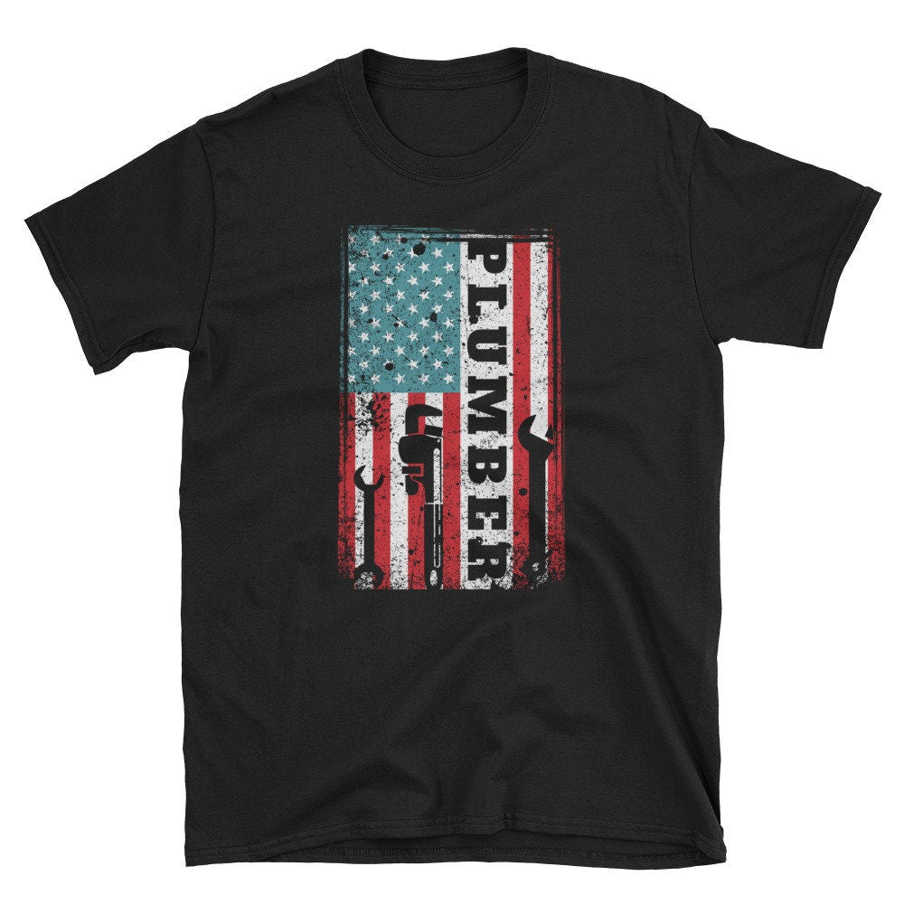 Plumber American Flag USA Plumbing Gift ShortSleeve TShirt Graphic Tee – Feel-Good Design · Trending Graphic Apparel