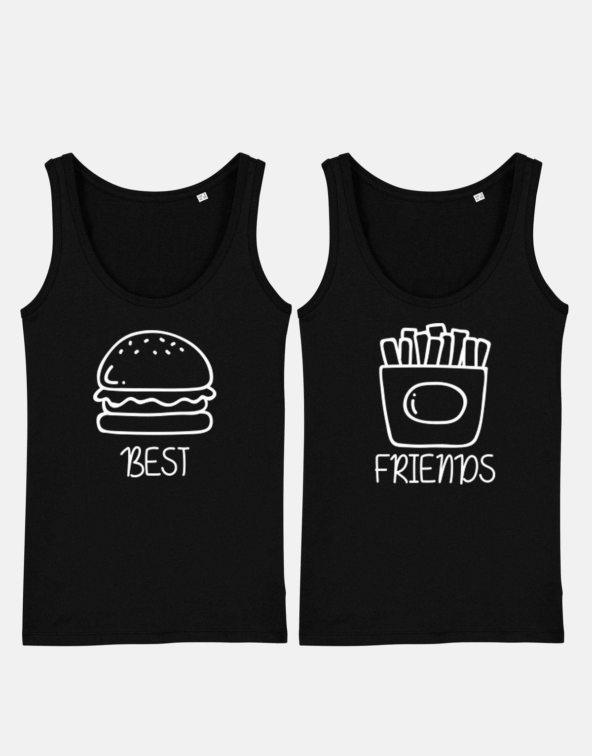 Best Friends Tank Top Burger and Fries Vest Matching Best Friend Set Twin Pack Tank Top – Fan Favorite · Must-Have Style