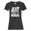 Horse tShirt Be A Unicorn In A Field Of Horses Womens Ladyfit T Shirt Horse Riding Jumping Equestrian Graphic Tee – Feel-Good Design · Perfect For Daily Wear