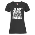 Chin Up Heels Down Womens Ladyfit T Shirt Horse Riding Jumping Equestrian Graphic Tee – Fan Favorite · High-Quality Print