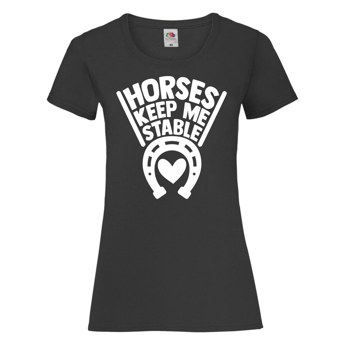 Horses Keep Me Stable Womens Ladyfit T Shirt Horse Riding Jumping Equestrian Top Graphic Tee – Easygoing Wear · Perfect For Daily Wear