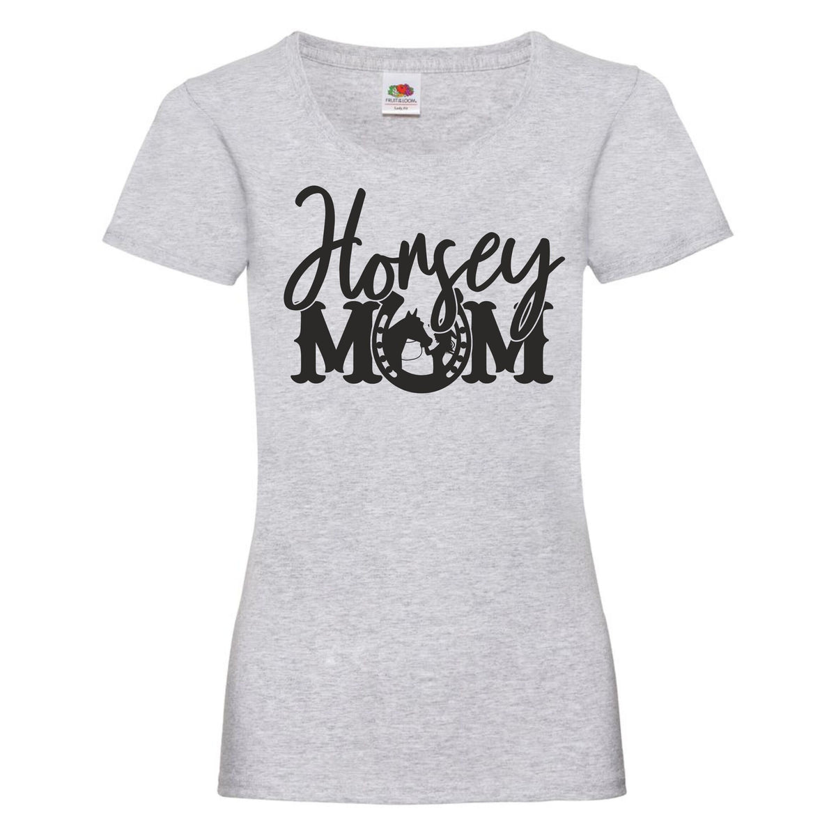 Horsey Mom Mum Womens Ladyfit T Shirt Horse Riding Jumping Equestrian Top Graphic Tee – Premium Graphic · Must-Have Style
