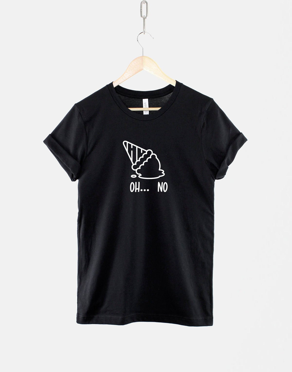 Oh No Dropped Ice Cream Lover Tshirt Foodie Junk Food T Shirt Graphic Tee – Soft Feel · Top Pick For Any Outfit