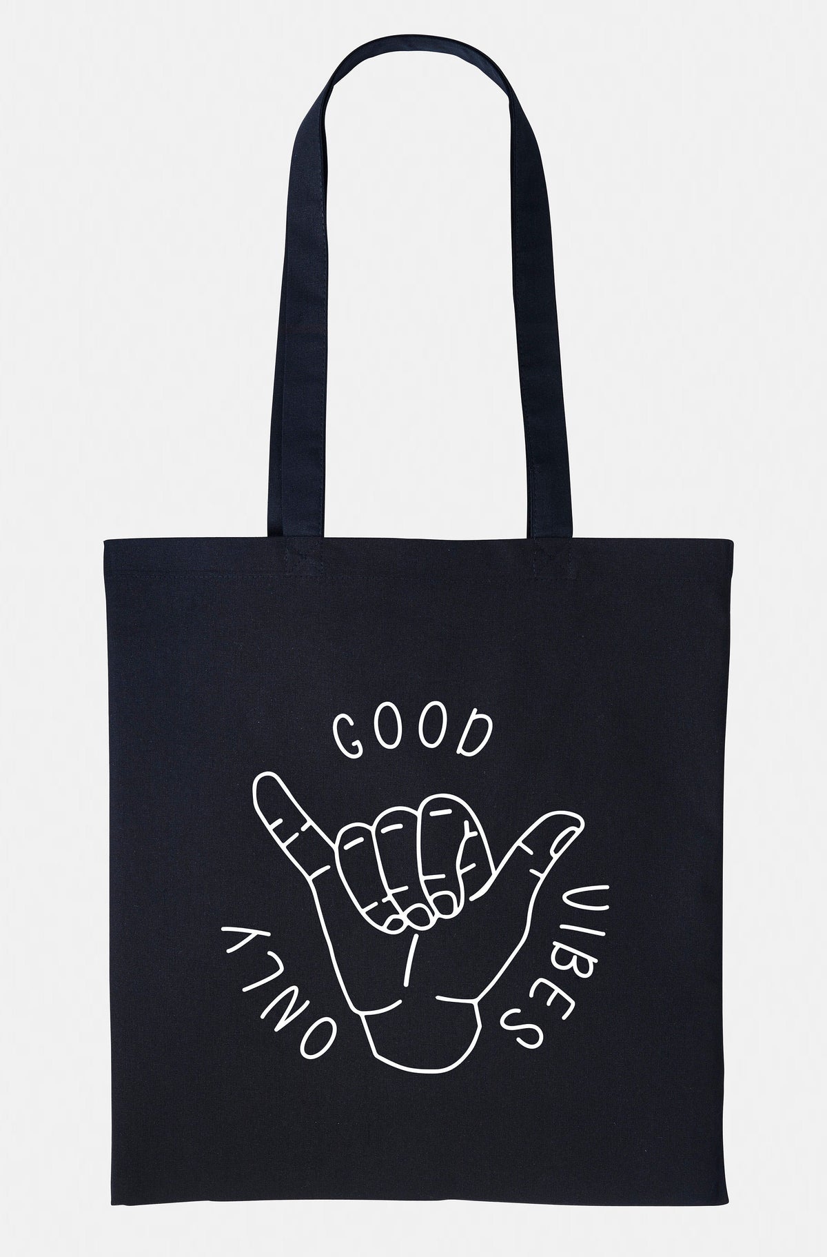 Good Vibes Only Tote Bag Reusable Market Grocery Shopping Bag Tote Bag – Soft Feel · High-Quality Print