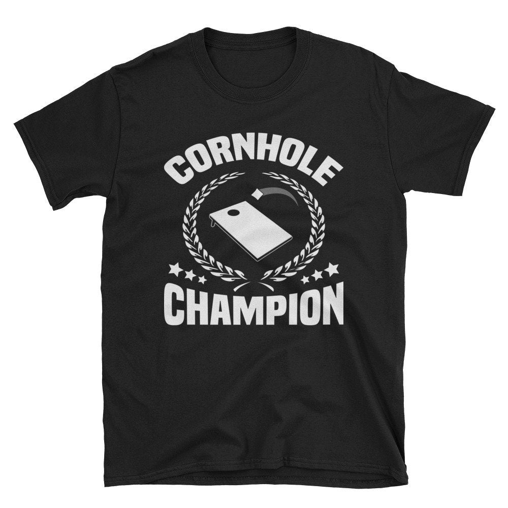 Cornhole Champion Bags Tournament ShortSleeve TShirt Tote Bag – Bold Style · Great Gift For Fans