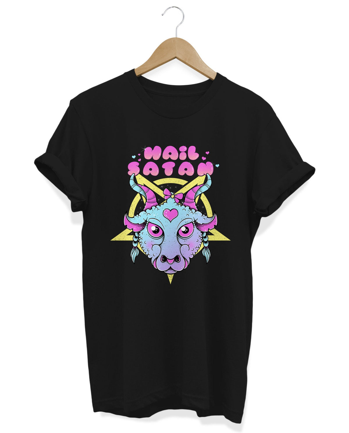 Creepy Cute T shirt Hail Satan Pastel Goth Graphic Tee Graphic Tee – Feel-Good Design · Trending Graphic Apparel