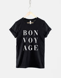 Bonvoyage TShirt Travel Gift For Her Adventure Awaits Tshirt Graphic Tee – Cozy Vibes · High-Quality Print