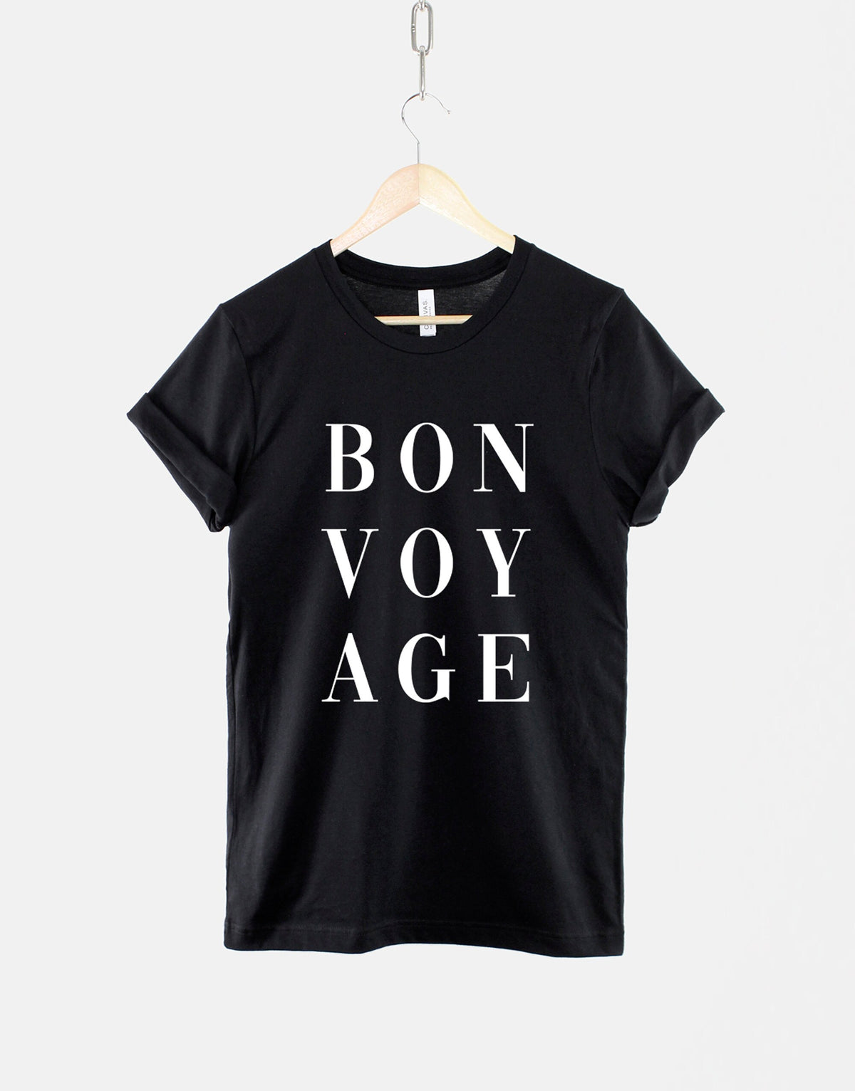Bonvoyage TShirt Travel Gift For Her Adventure Awaits Tshirt Graphic Tee – Cozy Vibes · High-Quality Print