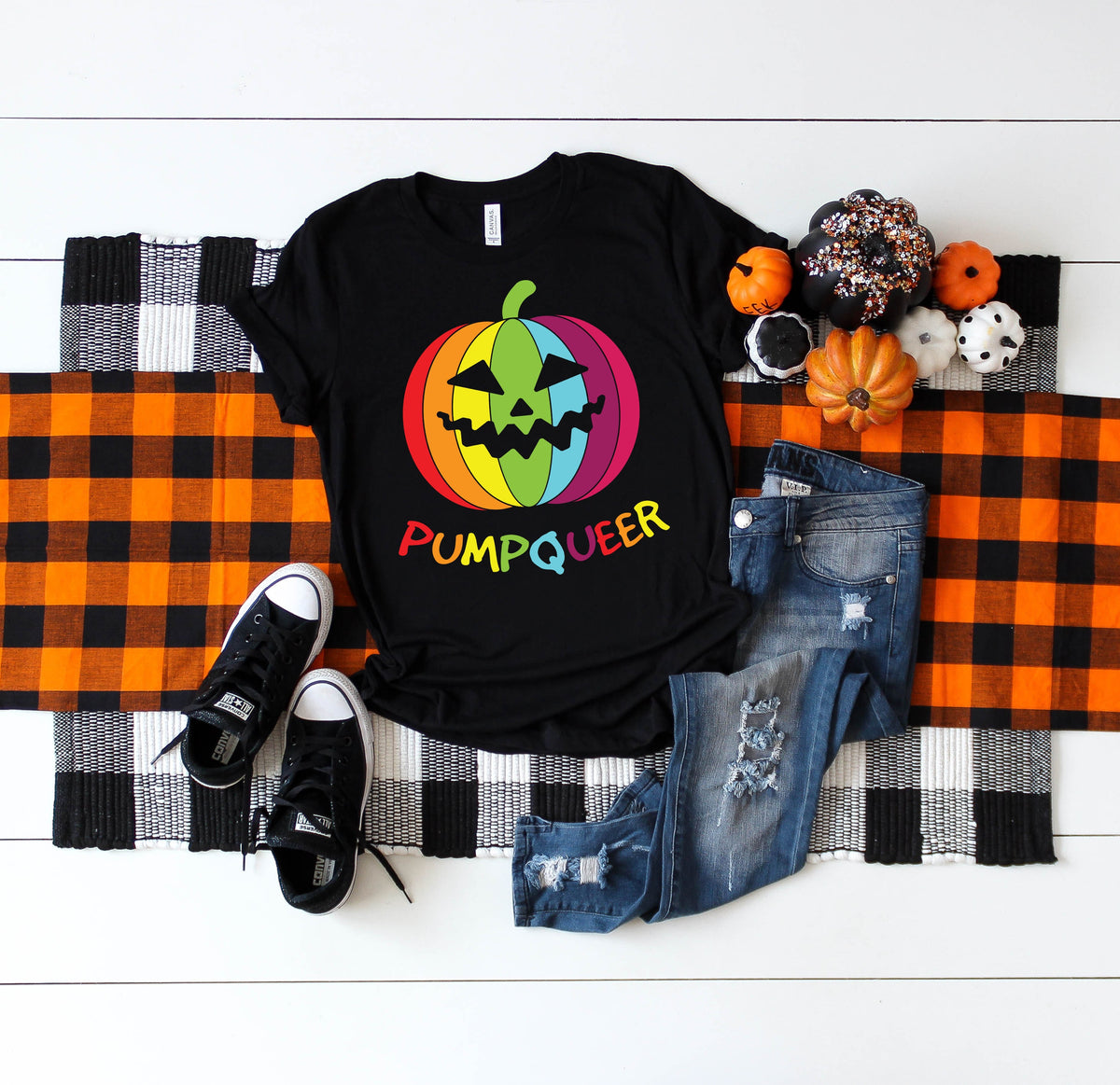 Gay LGBT Pumpkin Funny Halloween TShirt Graphic Tee – Soft Feel · Perfect For Daily Wear