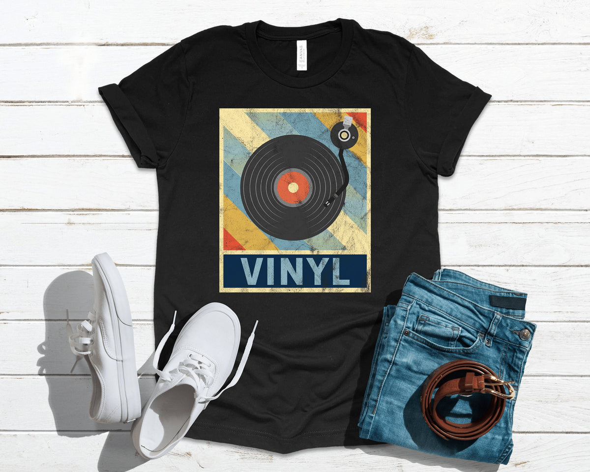 Retro Vinyl Record Player Music TShirt Tank Top Hoodie Sweatshirt Long Sleeve Apparel Gift Hoodie – Fan Favorite · Perfect For Daily Wear