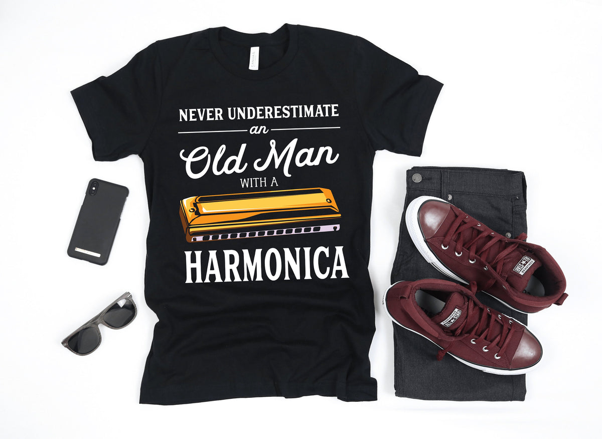 Old Man Harmonica Funny Birthday TShirt Tank Top Hoodie Sweatshirt Long Sleeve Apparel Gift Hoodie – Warm & Stylish · Top Pick For Any Outfit