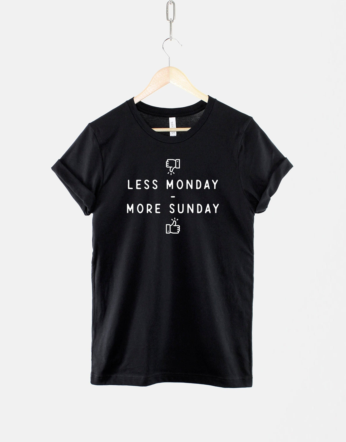 Less Monday more Sunday Tshirt Mondays Suck T Shirt Graphic Tee – Aesthetic Look · Perfect For Daily Wear