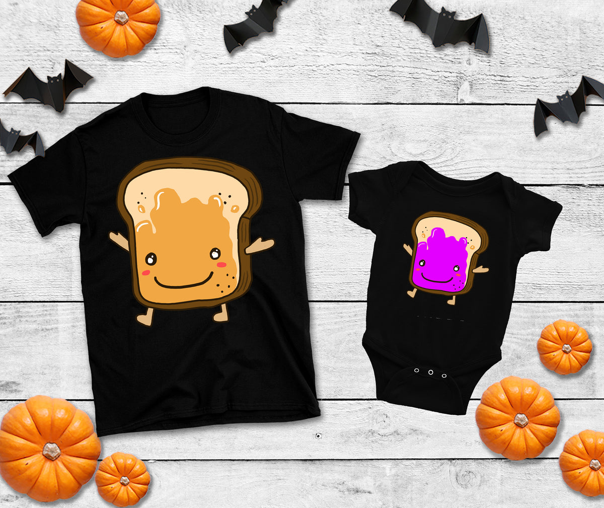 Cute Peanut Butter Jelly Matching Couples Family Halloween Costume Father Mother Baby TShirt TShirt Baby One Piece Graphic Tee – Everyday Comfort · Trending Graphic Apparel
