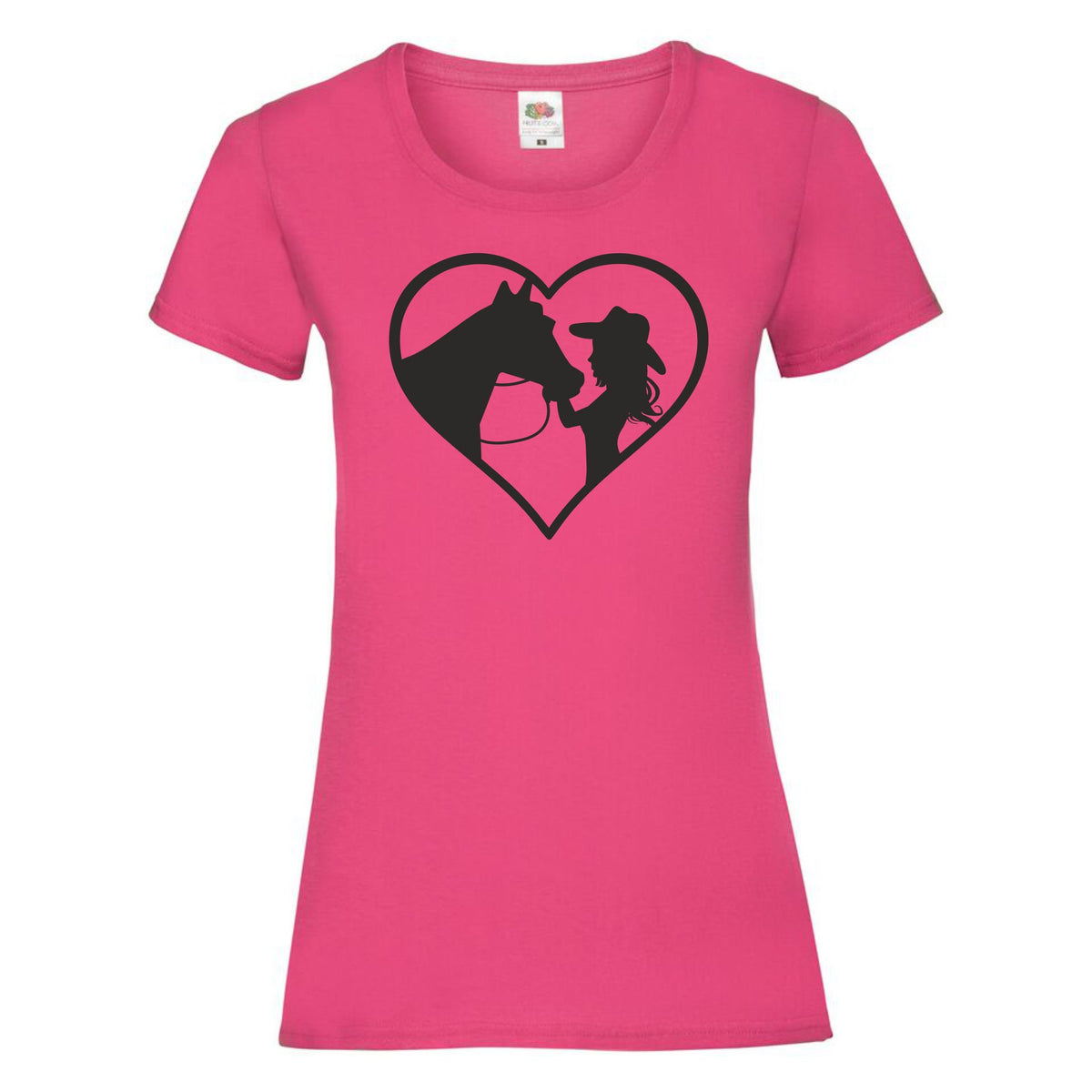 Heart Cowgirl Womens Ladyfit T Shirt Horse Riding Jumping Equestrian Graphic Tee – Warm & Stylish · High-Quality Print