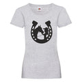 Horse Shoe Cowgirl Womens Ladyfit T Shirt Horse Riding Jumping Equestrian Top Graphic Tee – Everyday Comfort · Great Gift For Fans