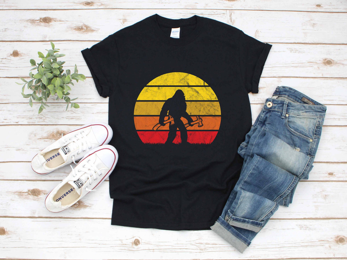 Retro Bigfoot Ax Lumberjack Sasquatch TShirt Tank Top Hoodie Hoodie Long Sleeve Apparel Gift Hoodie – Fan Favorite · Top Pick For Any Outfit