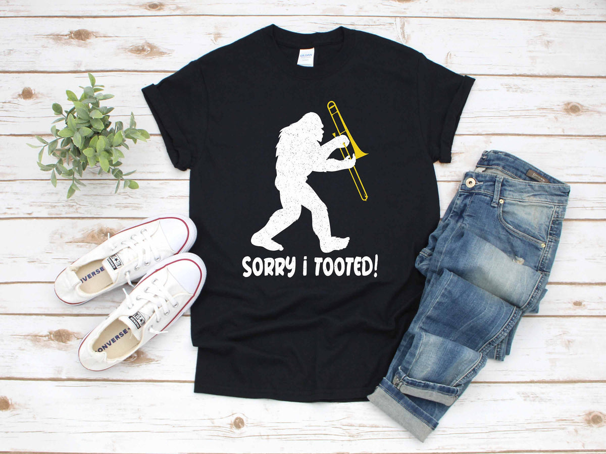 Bigfoot Band Trombone Funny Sasquatch TShirt Tank Top Hoodie Hoodie Long Sleeve Apparel Gift Hoodie – Fan Favorite · High-Quality Print