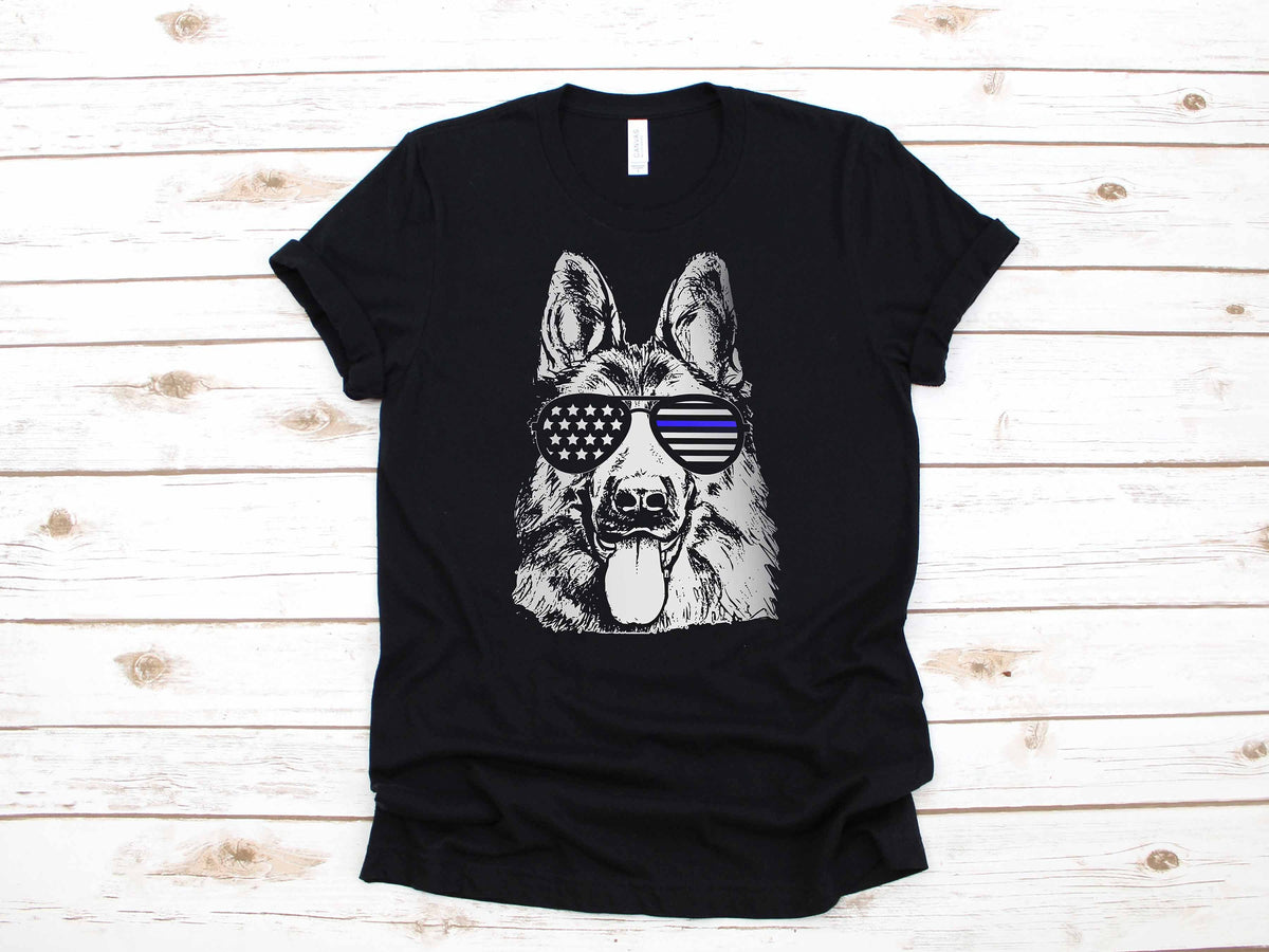 K9 Police Officer TShirt Gift German Shepherd Thin Blue Line Long Sleeve Hoodie Sweatshirt Tank Top Hoodie – Everyday Comfort · Great Gift For Fans
