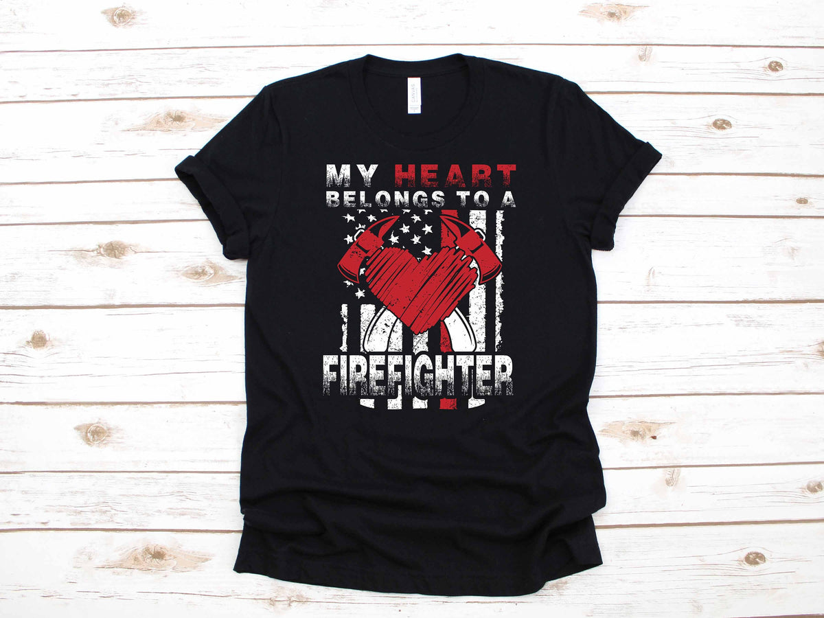 Firefighter Spouse Thin Red Line Heart Wife Girlfriend Gift TShirt Long Sleeve Sweatshirt Hoodie Womens Tank Top Hoodie – Aesthetic Look · Great Gift For Fans