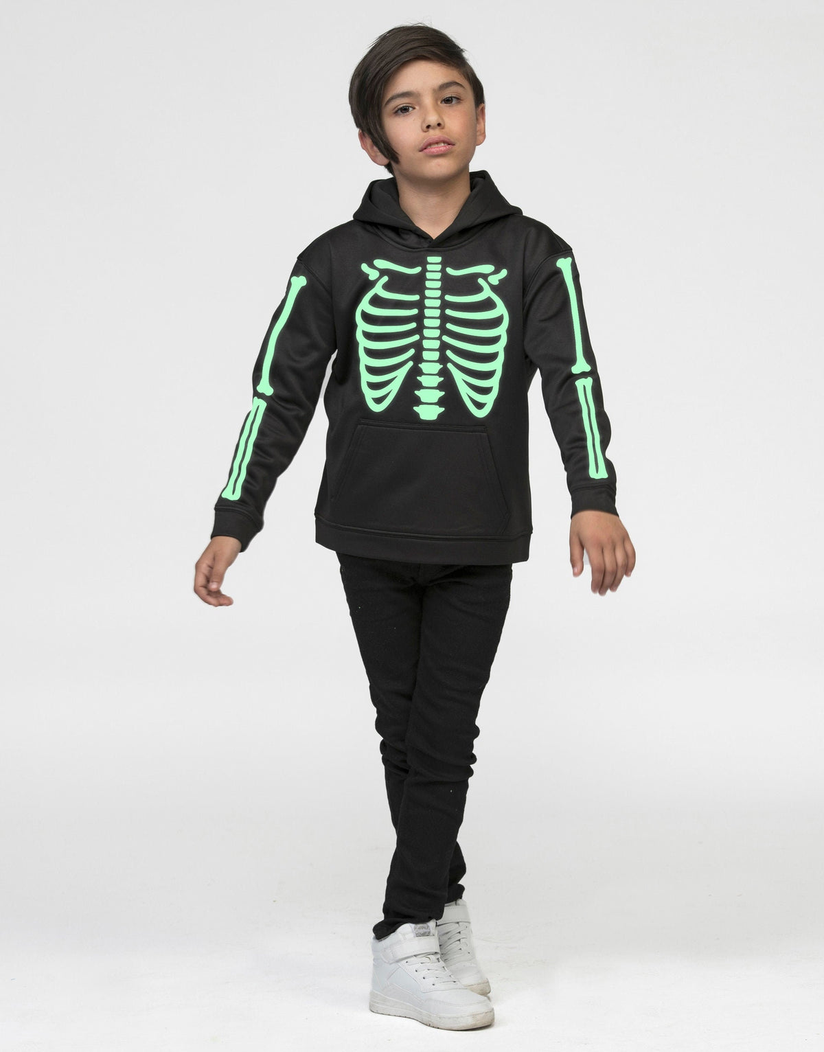 Kids Glow In The Dark Skeleton Hoodie Childrens Halloween Costume Hoodie – Feel-Good Design · High-Quality Print