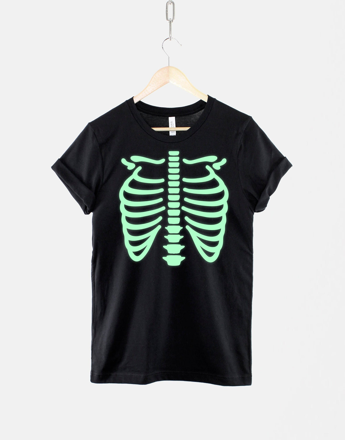 Glow In The Dark Halloween Skeleton Rib Cage Shirt Graphic Tee – Warm & Stylish · Top Pick For Any Outfit