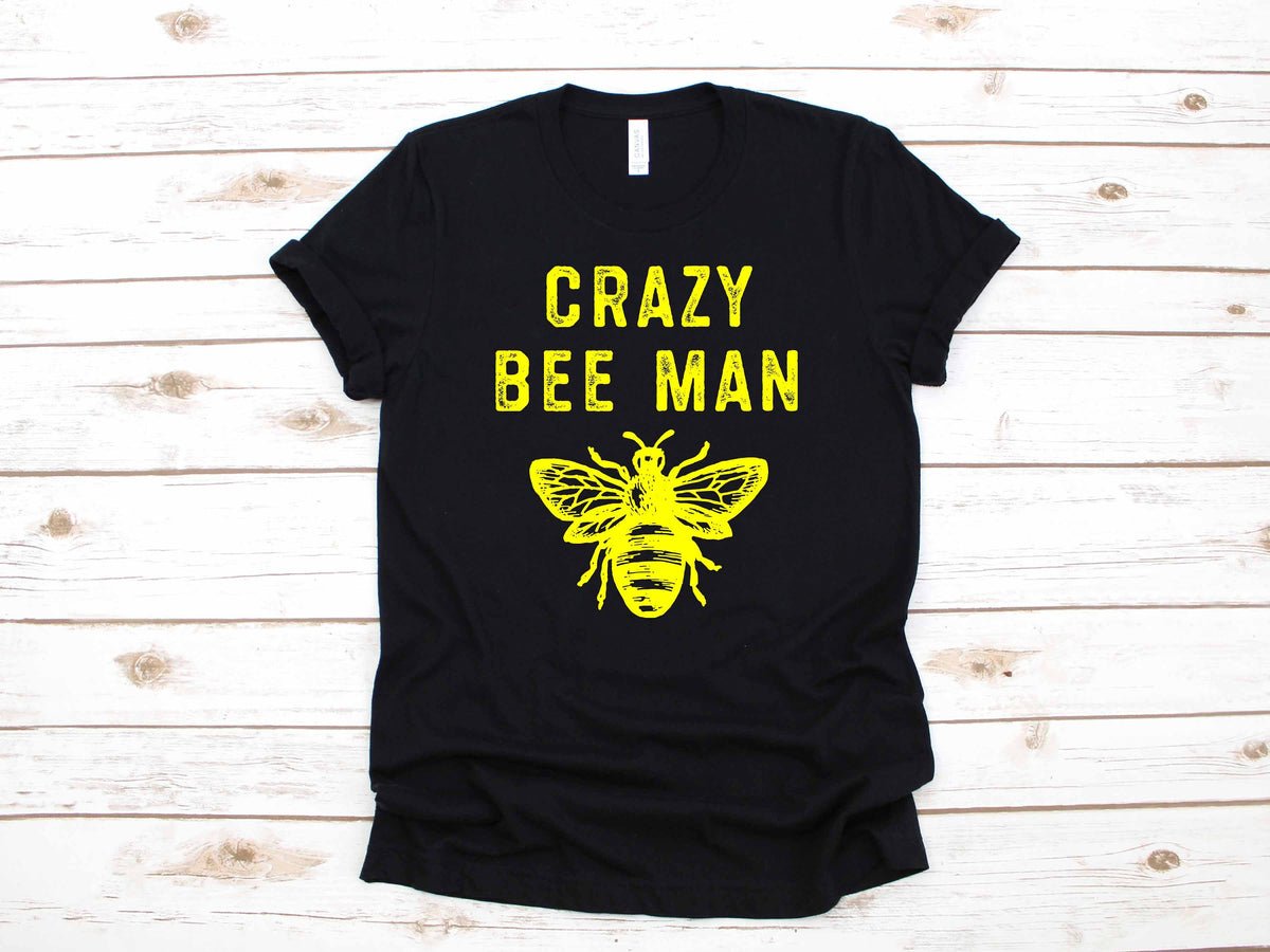 Crazy Bee Man Beekeeper Apparel Dad Fathers Day Gift TShirt Long Sleeve Sweatshirt Hoodie Tank Top Hoodie – Soft Feel · Great Gift For Fans