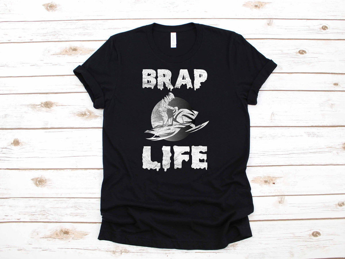 Snowmobile Brap Funny Apparel Snowmobiling Gift TShirt Long Sleeve Sweatshirt Hoodie Tank Top Hoodie – Soft Feel · Must-Have Style