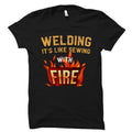 Welder Gift Welder Shirt Welding Gift Welding Shirt Gift For Welder Union Worker Shirt Profession Gift Welding Sewing Fire OS2220 Graphic Tee – Premium Graphic · Perfect For Daily Wear