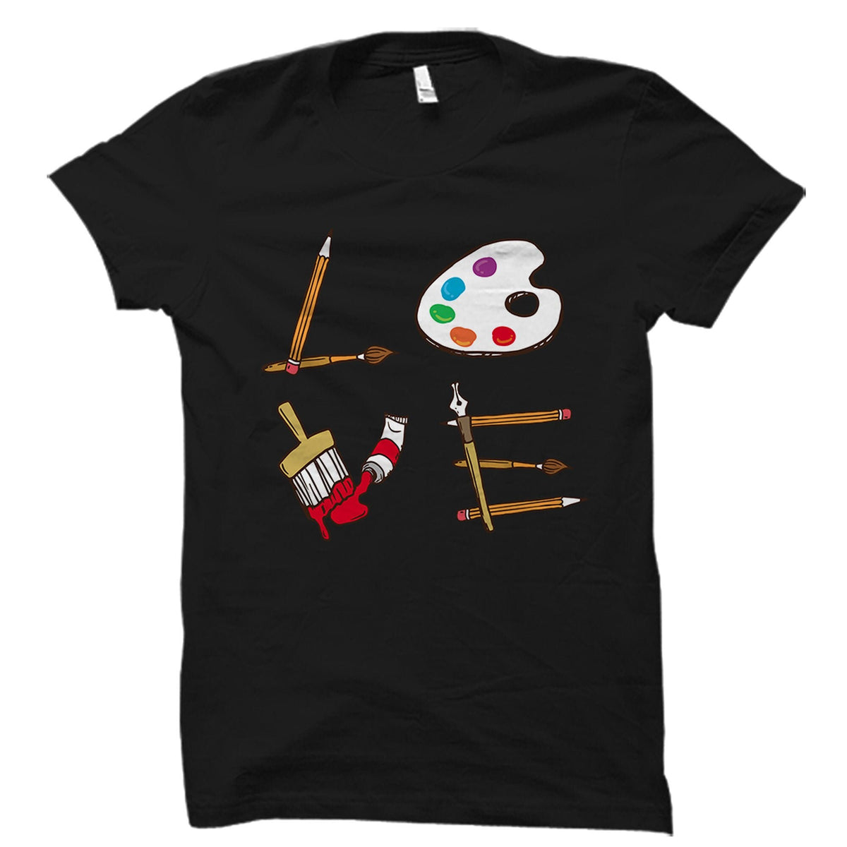 Artist Gift Artist Shirt Art Teacher Gift Art Student Shirt Art Gift Art Shirt Art Teacher Shirt LOVE Art Kit Art Supplies OS2160 Graphic Tee – Easygoing Wear · Top Pick For Any Outfit