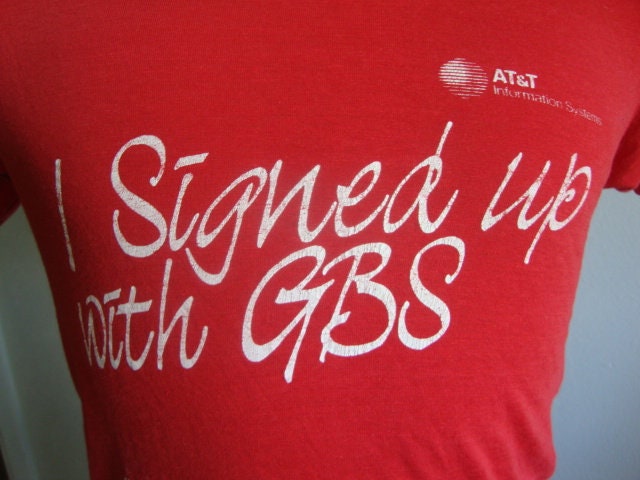 Vintage 8039s ATT Telephone I Signed Up With GBS Red T Shirt Size S Graphic Tee – Easygoing Wear · Must-Have Style