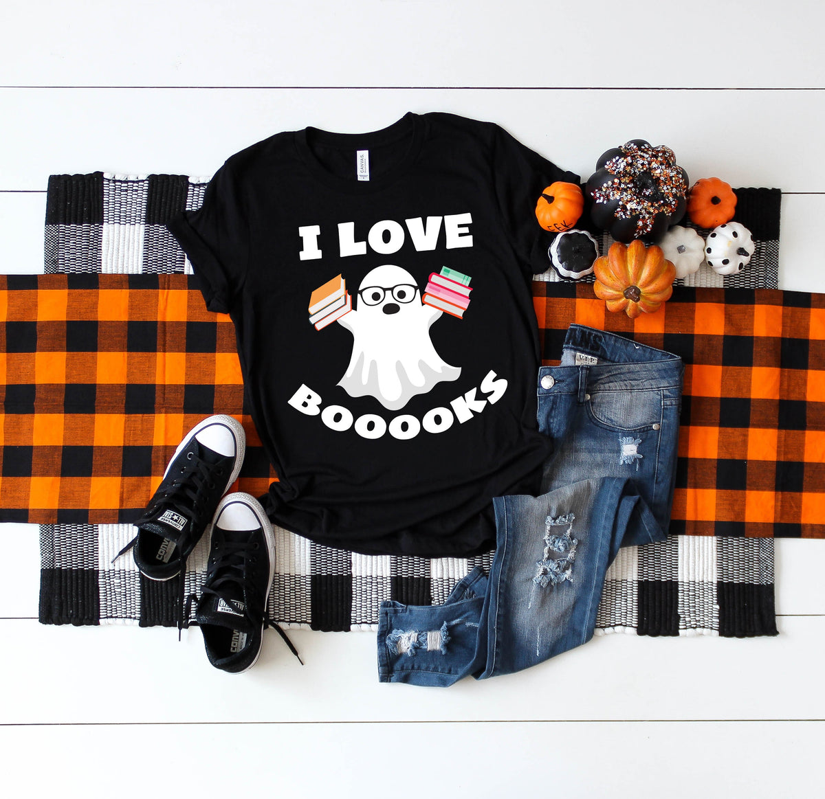 Ghost Books Librarian Halloween Library Costume Funny TShirt Kid Child Infant Baby Bodysuit One Piece Graphic Tee – Easygoing Wear · Perfect For Daily Wear