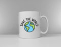 Save The World Coffee Mug Office Coffee Mug Graphic Tee – Premium Graphic · High-Quality Print