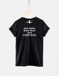 Just Work Hard And Scream Inside Tshirt Hustle Motivation Positive T Shirt Graphic Tee – Premium Graphic · High-Quality Print