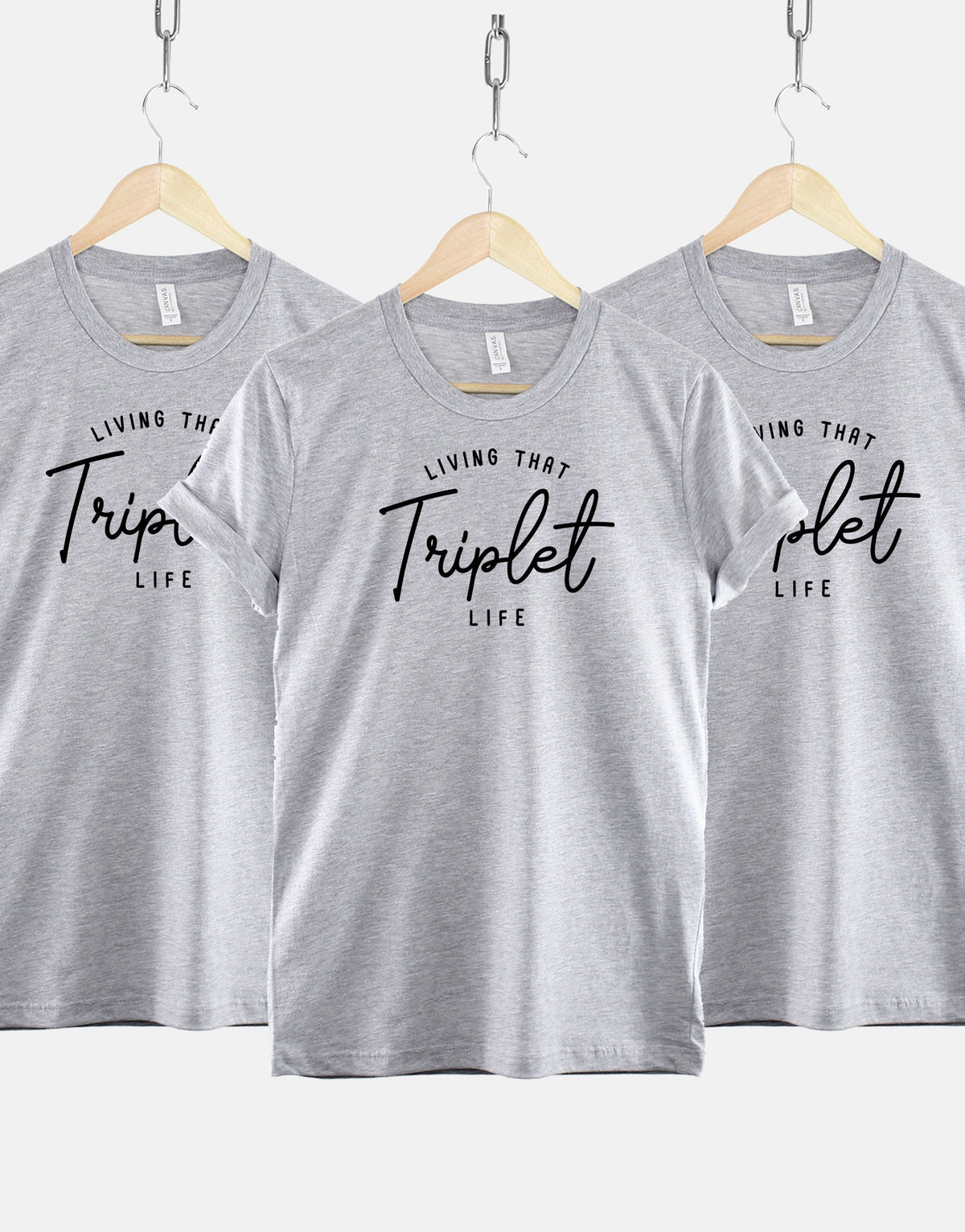 Living That Triplet Life TShirt Squad Triplet Birthday T Shirts Graphic Tee – Soft Feel · High-Quality Print