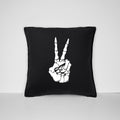 Black Skeleton Peace Hand Pillow Case Pillow Case Gothic Home Decor Cushion Cover Graphic Tee – Warm & Stylish · Great Gift For Fans