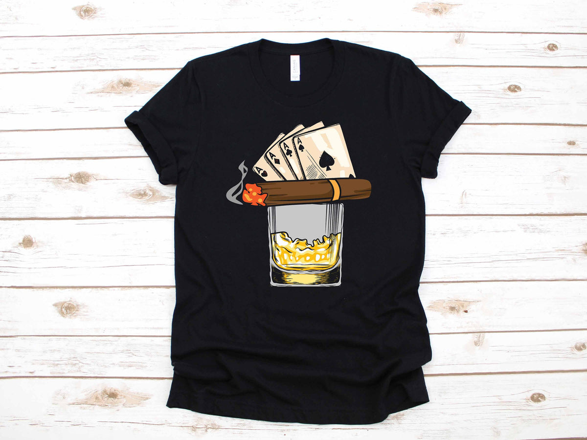 Cigar Whiskey Poker Cards Smoking Apparel Gift TShirt Long Sleeve Sweatshirt Hoodie Tank Top Hoodie – Fan Favorite · Top Pick For Any Outfit