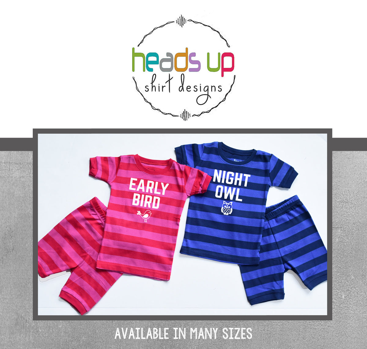TwinSibling Matching Pajamas Early BirdNight Owl Boy or Girl Kids PJs Gift for BoyGirl Twins Trendy Toddler Pajamas Grandchildren Graphic Tee – Feel-Good Design · Top Pick For Any Outfit
