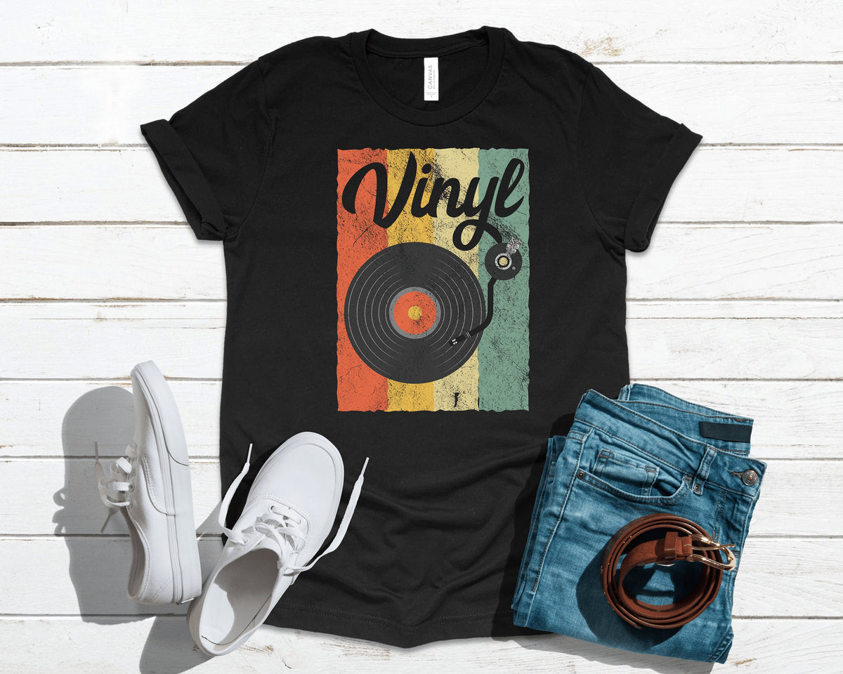 Vinyl Retro Music Record Player TShirt Tank Top Hoodie Sweatshirt Long Sleeve Apparel Gift Hoodie – Cozy Vibes · Must-Have Style