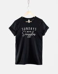 Sundays TShirt I Love Sundays Shirt Sundays Are For Snuggles Tshirt Womens Casual TShirt Graphic Tee – Everyday Comfort · Perfect For Daily Wear